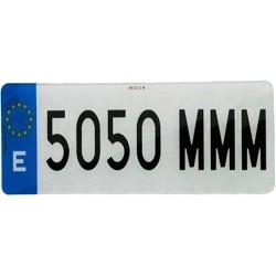 PLACA MATRICULA ALFA